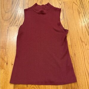 Croft & Barrow Maroon Sleeveless Tank Top
